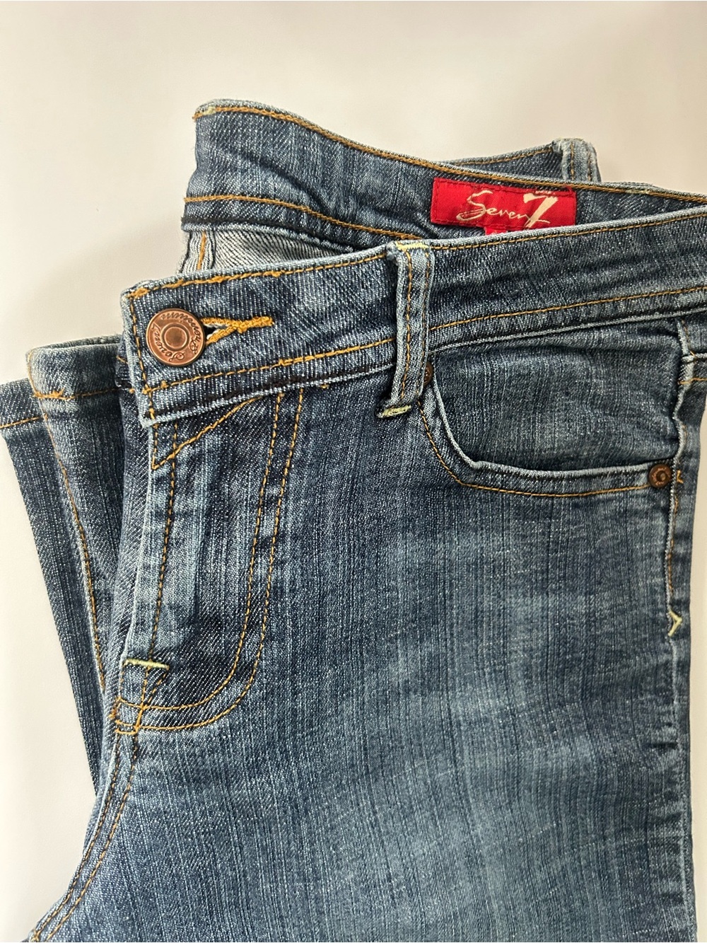 Seven7 Women's Skinny Jeans in Medium Blue Wash